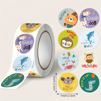 Roll Stickers - Well Done - Animals - 25mm