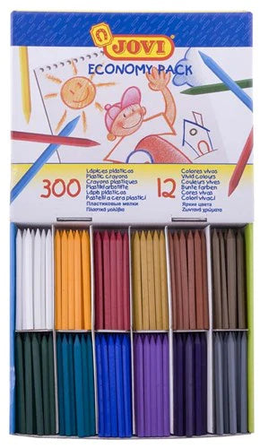 Jovi Hexagonal Plastic Crayon Economy Pack of 300 (Version B)