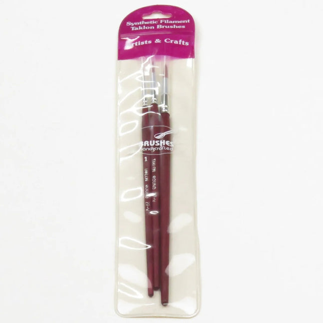 DAS 27-V Taklon Brush Set - Round - Pack of 3