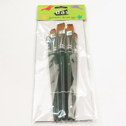 DAS 8302 Large Synthetic Paint Brushes Flat - Set of 5