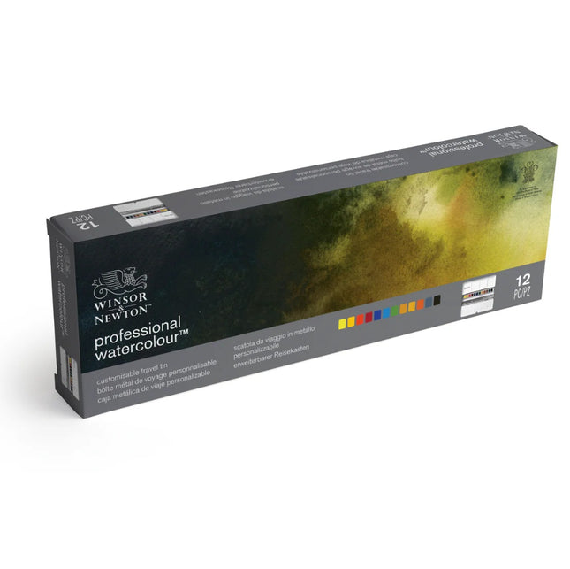 Winsor & Newton Professional Watercolour Half Pan Paints - Set Of 12