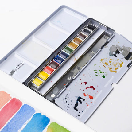 Winsor & Newton Professional Watercolour Half Pan Paints - Set Of 12