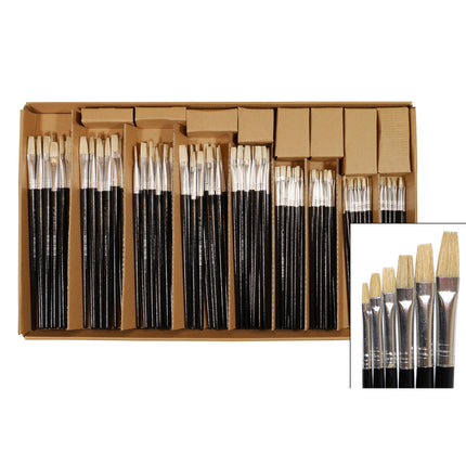DAS 577 Eterna Bristle Brush - Flat - Class Pack of 144