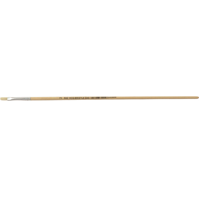 DAS S642 Squirrel White Hog Bristle Brush - Flat