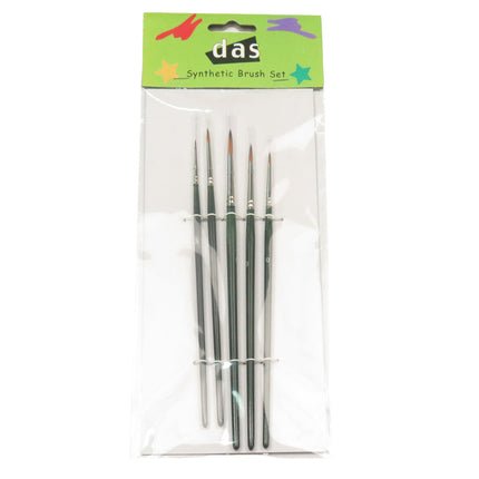 DAS 8301 Synthetic Paint Brushes Round - Set of 5