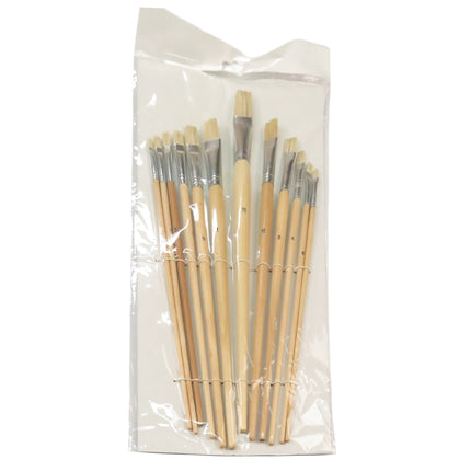 DAS 579 Hog Bristle Brush Flat - Set of 12