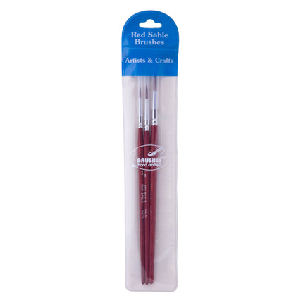 DAS 22-V Sable Brush Set - Round - Pack of 3
