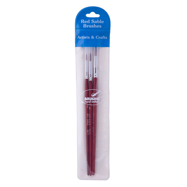 DAS 22-V Sable Brush Set - Round - Pack of 3