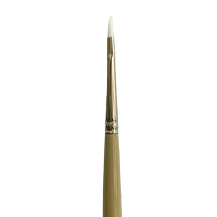 DAS S9680 White Taklon Brush - Filbert
