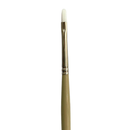 DAS S9680 White Taklon Brush - Filbert
