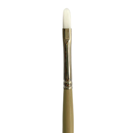 DAS S9680 White Taklon Brush - Filbert