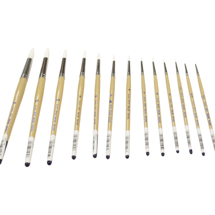 DAS S9701 White Taklon Brush - Round
