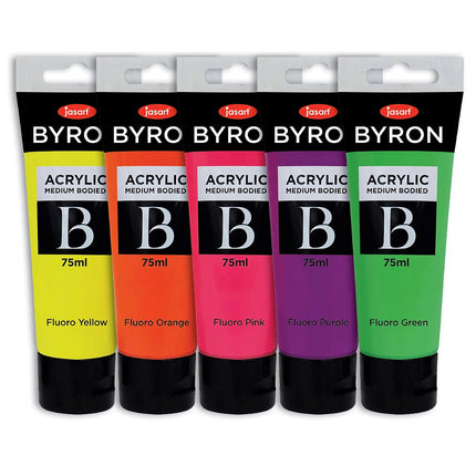 Jasart Byron Acrylic Paint Set - Fluoro
