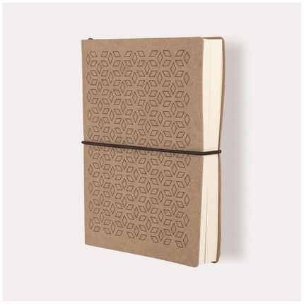 Ciak Vogue 12 x 17cm Lined Notebook - Tan Rhombus