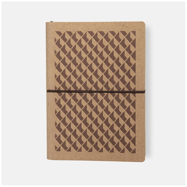 Ciak Vogue 12 x 17cm Lined Notebook - Tan 3D