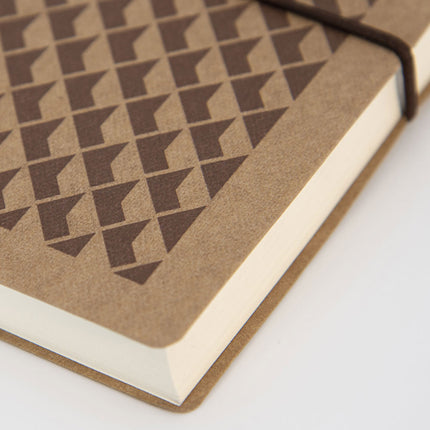 Ciak Vogue 12 x 17cm Lined Notebook - Tan 3D