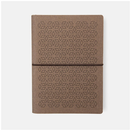 Ciak Vogue 12 x 17cm Lined Notebook - Coffee Rhombus