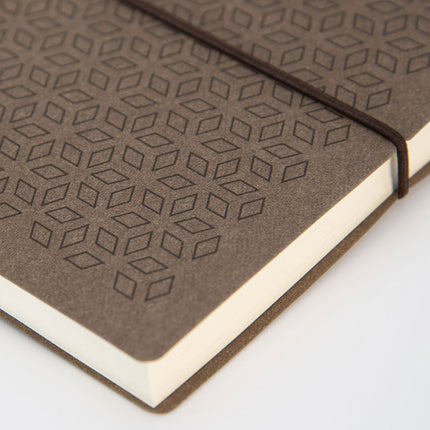 Ciak Vogue 12 x 17cm Lined Notebook - Coffee Rhombus
