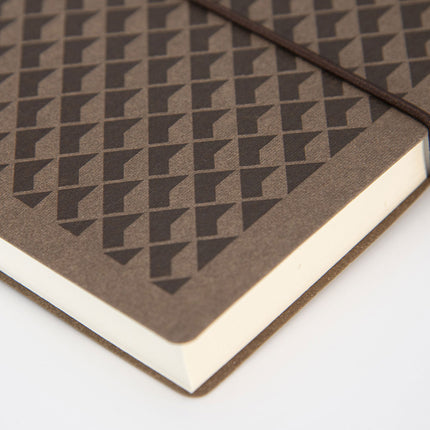 Ciak Vogue 12 x 17cm Lined Notebook - Coffee 3D