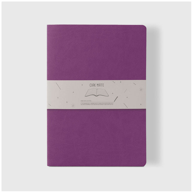 Ciak Mate A4 Lined Notebook - Lilac