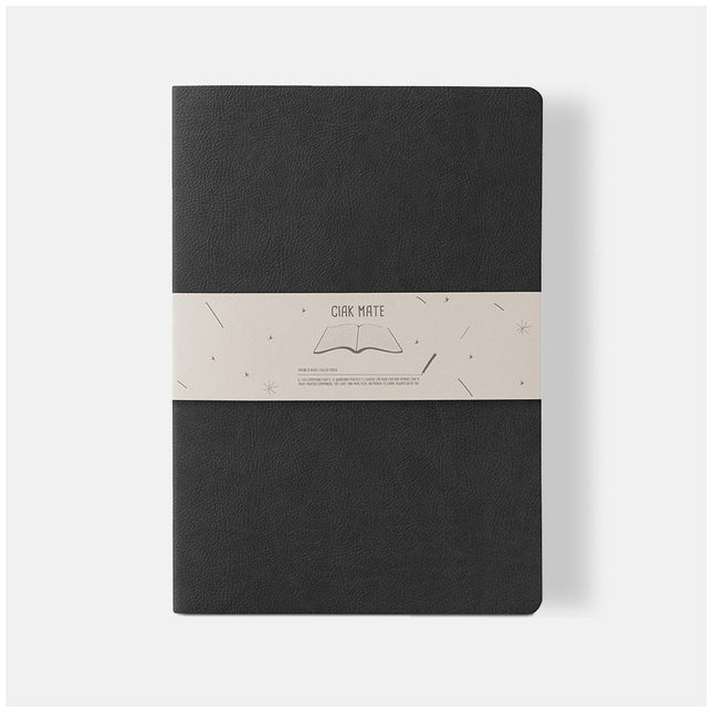 Ciak Mate A4 Lined Notebook - Black
