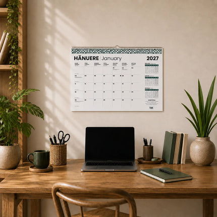 Tuhi Calendar - Month to View - Maori A2 - 2027