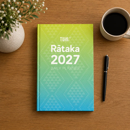 Tuhi Diary A4 - Day to View - Rataka Taniko - 2027