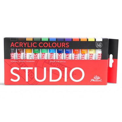 Phoenix Acrylic Paints - 12ml - Pack of 12