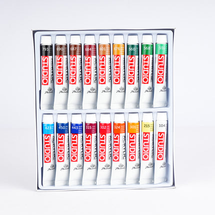 Phoenix Acrylic Paint Colour 12ml - Set of 18