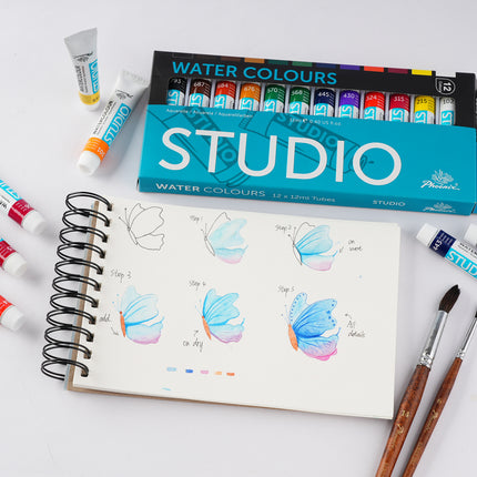 Phoenix Watercolour Paints 12ml - Set of 12