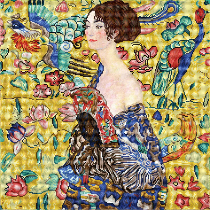 Diamond Dotz Diamond Kit - Lady with Fan Apres Klimt
