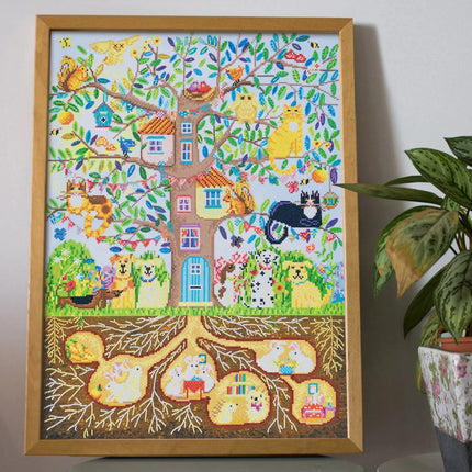 Diamond Dotz Diamond Kit - Tree House Family