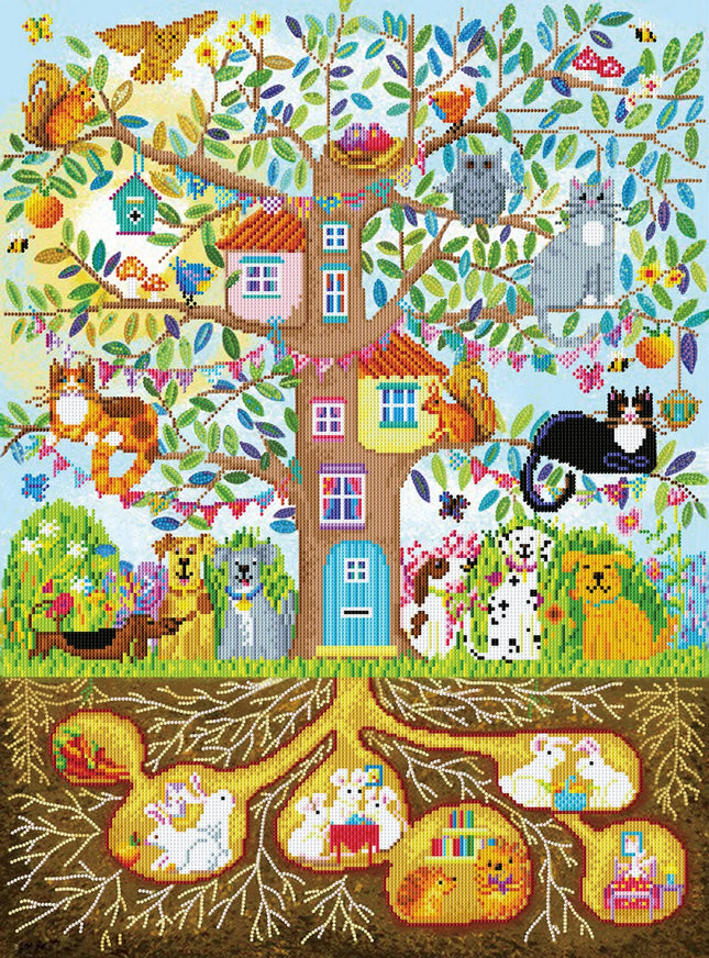 Diamond Dotz Diamond Kit - Tree House Family