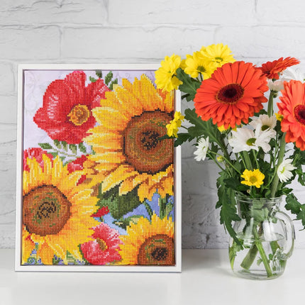 Diamond Dotz Diamond Kit - Poppies & Sunflowers