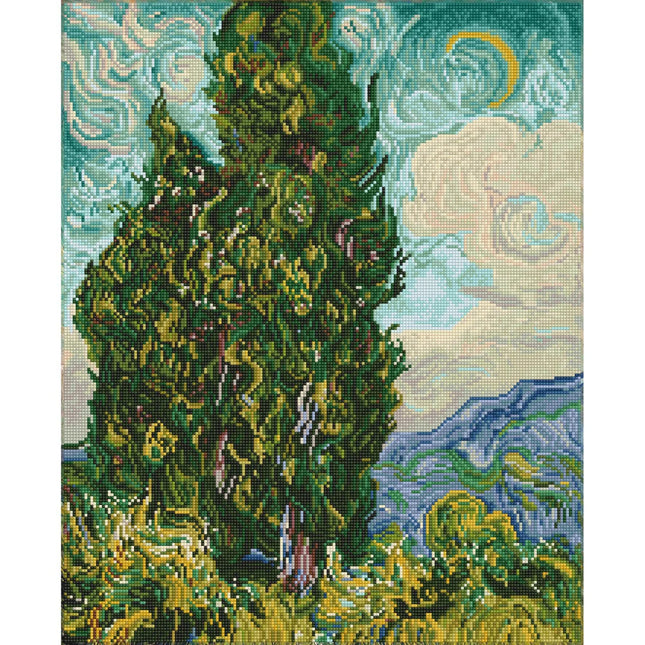 Diamond Dotz Diamond Kit - Cypresses Van Gogh