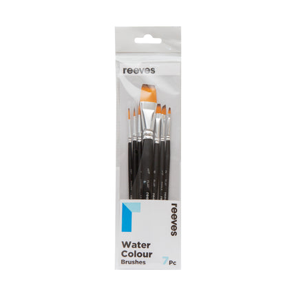 Reeves Watercolour Golden Synthetic Short Handle Brushes - Set of 7