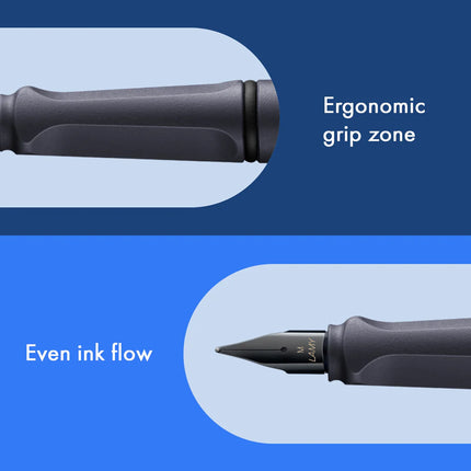 Lamy Safari Fountain Pen - Steel Black
