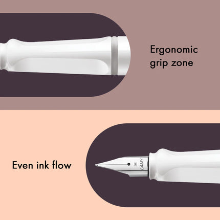 Lamy Safari Fountain Pen - White Medium