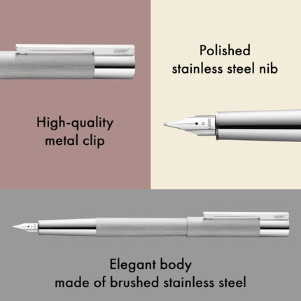 Lamy Scala Fountain Pen - Brushed Steel