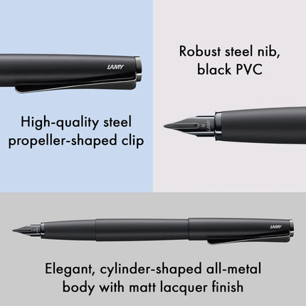 Lamy Studio Fountain Pen - LX-All Black Medium nib