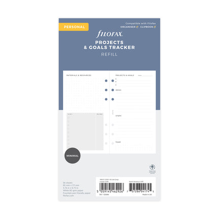 Filofax Organiser - Refill Personal - Project Management