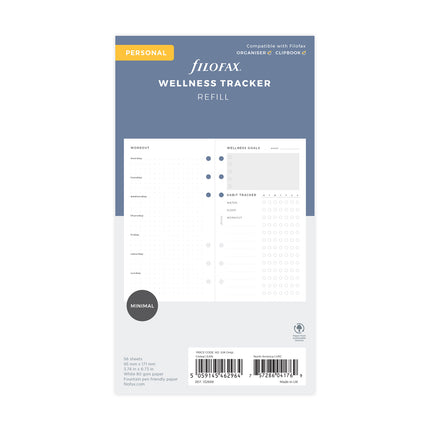 Filofax Organiser - Refill Personal - Wellness Tracker