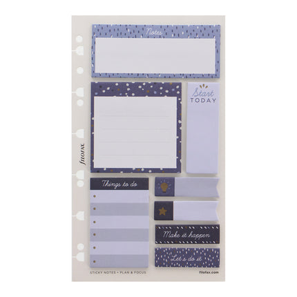 Filofax Accessory - Sticky Notes -  Indigo