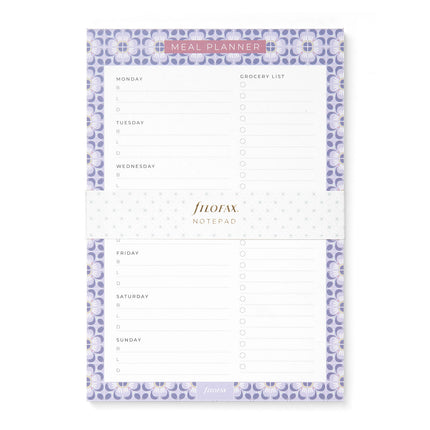 Filofax Notepad - Meal Planner (with magnet) - Mediterranean