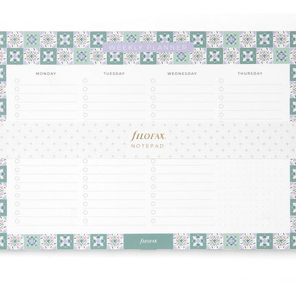 Filofax Notepad - Weekly Planner (with magnet) - Mediterranean