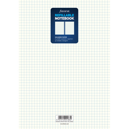 Filofax Refill - A4 - Notebook - Notepaper Squared - White