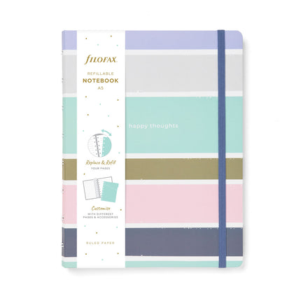 Filofax Notebook - A5 - Good Vibes Stripes