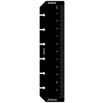 Filofax Accessory - Ruler/Page Marker - Pocket Black