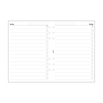 Filofax Organiser - Refill A5 - To Do List - White