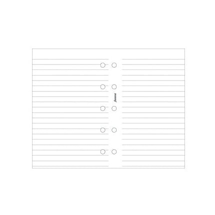 Filofax Organiser - Refill Mini - Notepaper Ruled - White